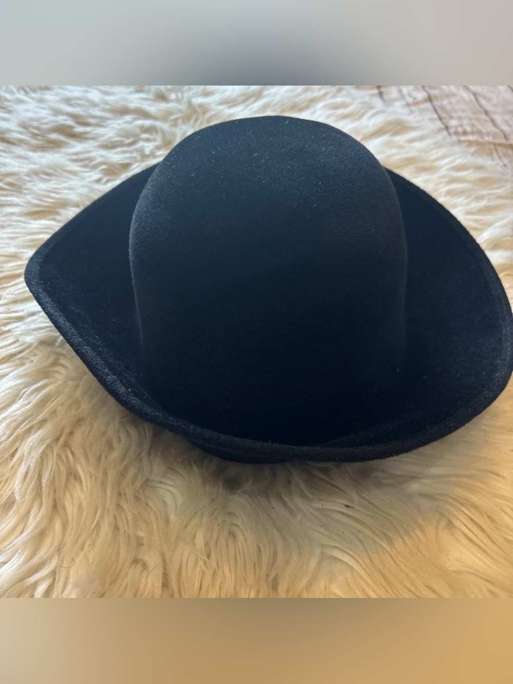 Helen Kaminski Black Wool Felt Velvety Wide Brim Women’s Hat Made in Australia